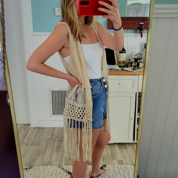 Forever 21 Boho crochet cardi - Picture 2 of 5